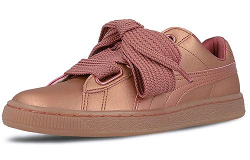 PUMA Womens Shoes PUMA - Basket Heart Copper Gold Skate Shoes