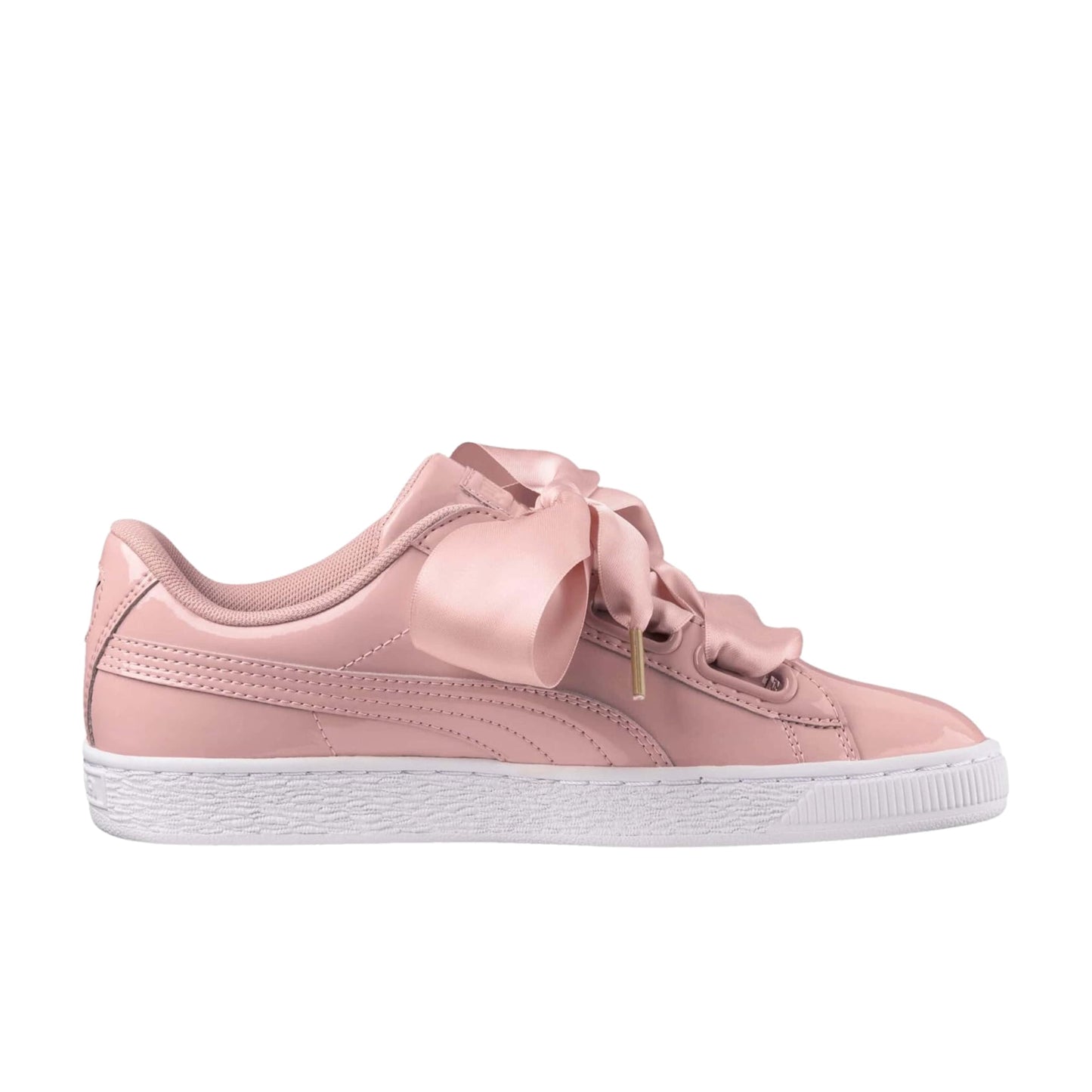 PUMA Womens Shoes 40.5 / Pink PUMA - Trainers Beige Basket Heart Patent Shoes