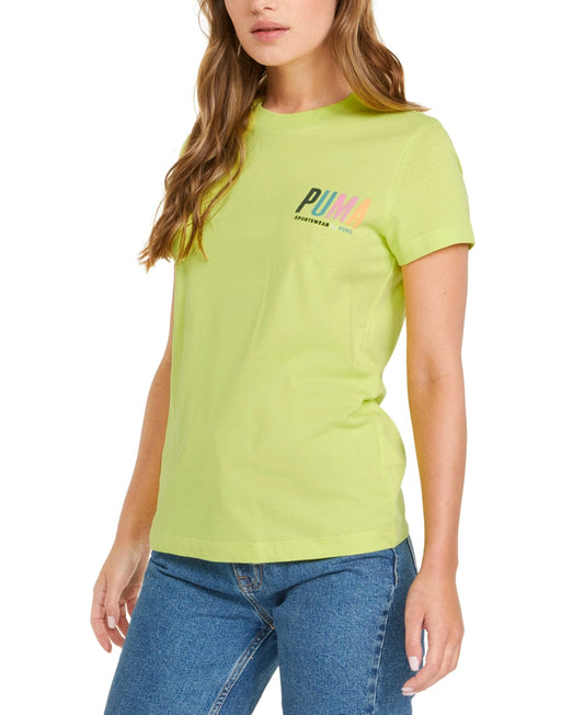 PUMA Womens Tops S / Green PUMA -  Graphic-Logo T-Shirt