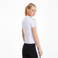 PUMA Womens Tops S / White PUMA - Striped Sleeves Tight Top