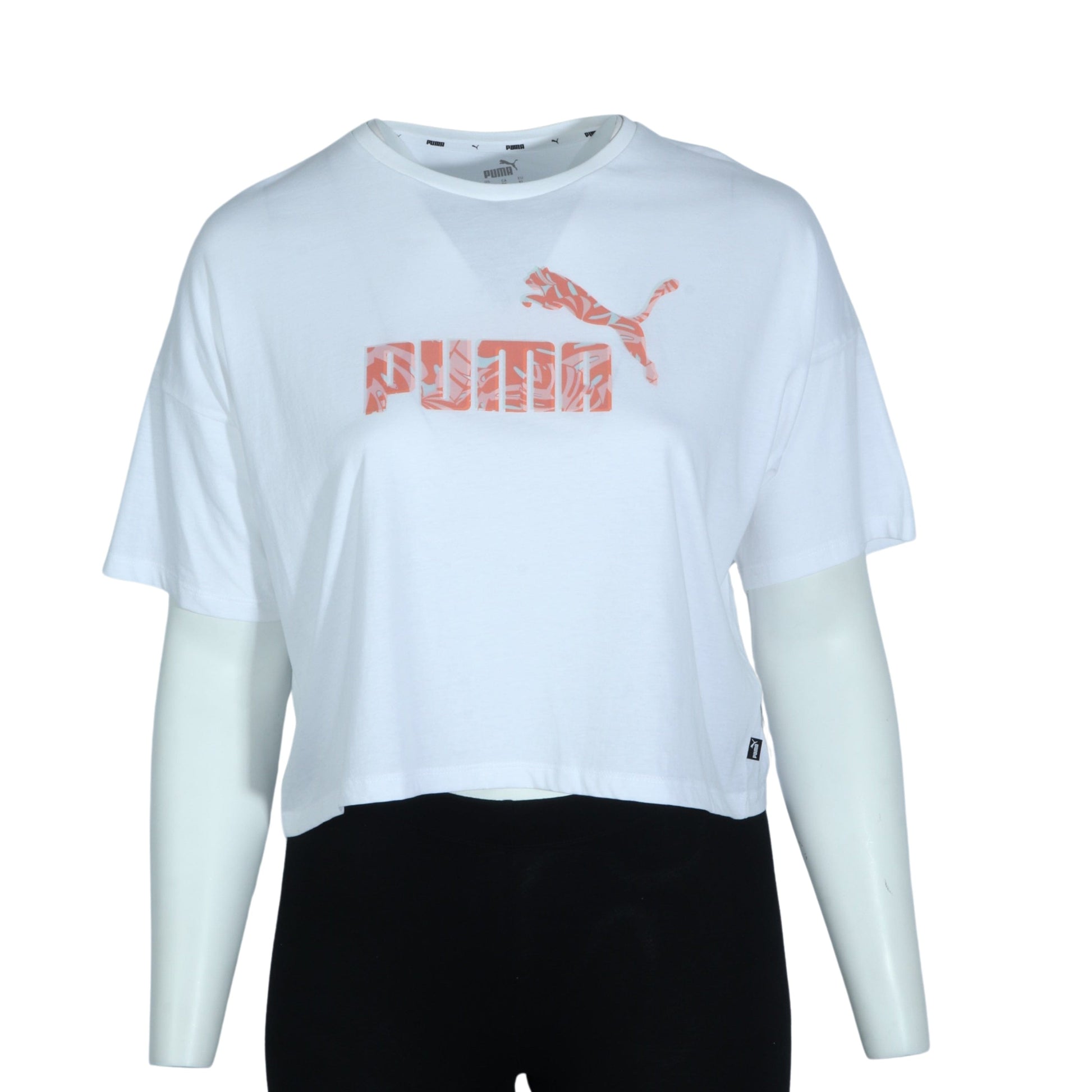 PUMA Womens Tops XL / White PUMA - T-shirt Printed Logo Front