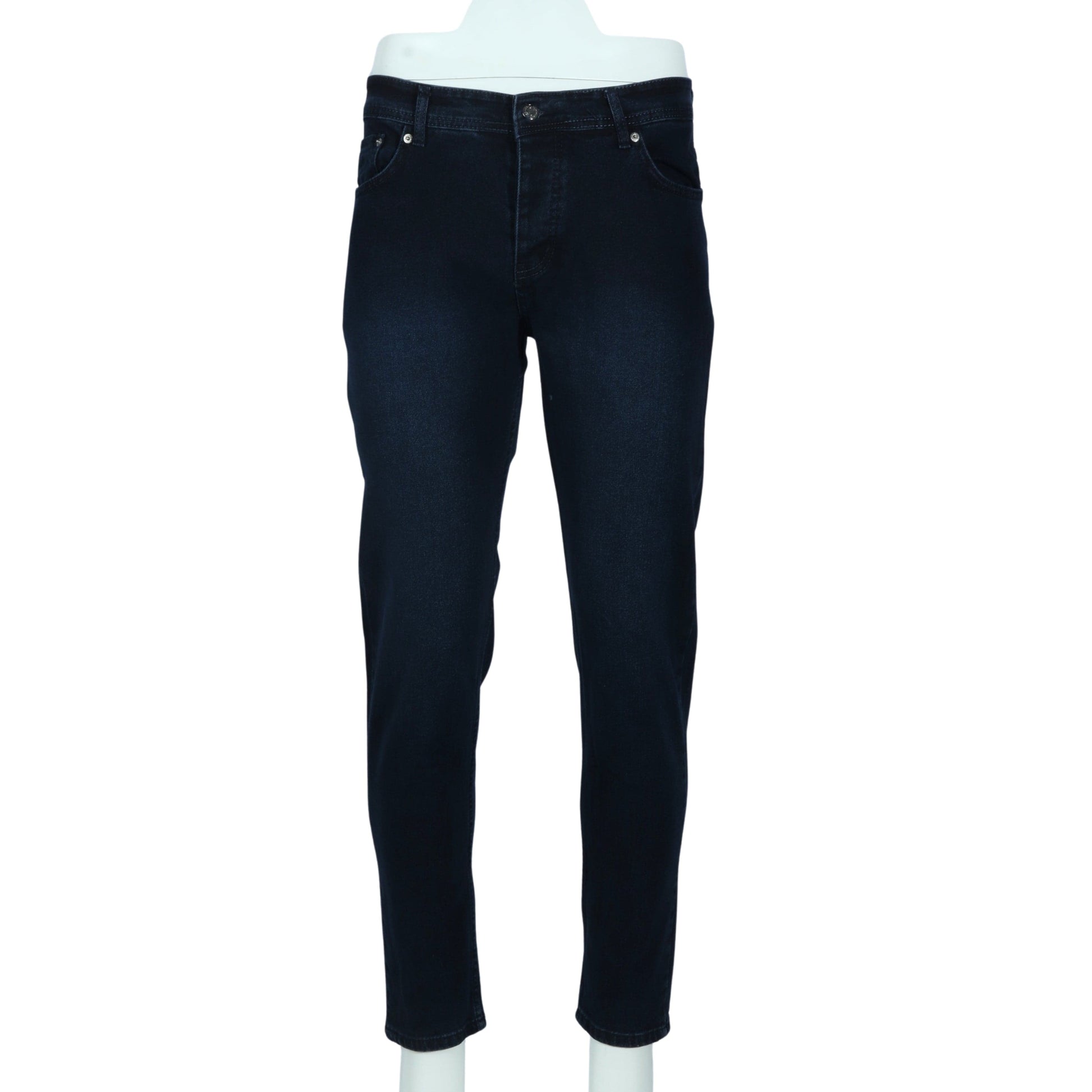 Q8 DENIM Mens Bottoms L / Dark Blue Q8 DENIM - Straight leg pants Button up