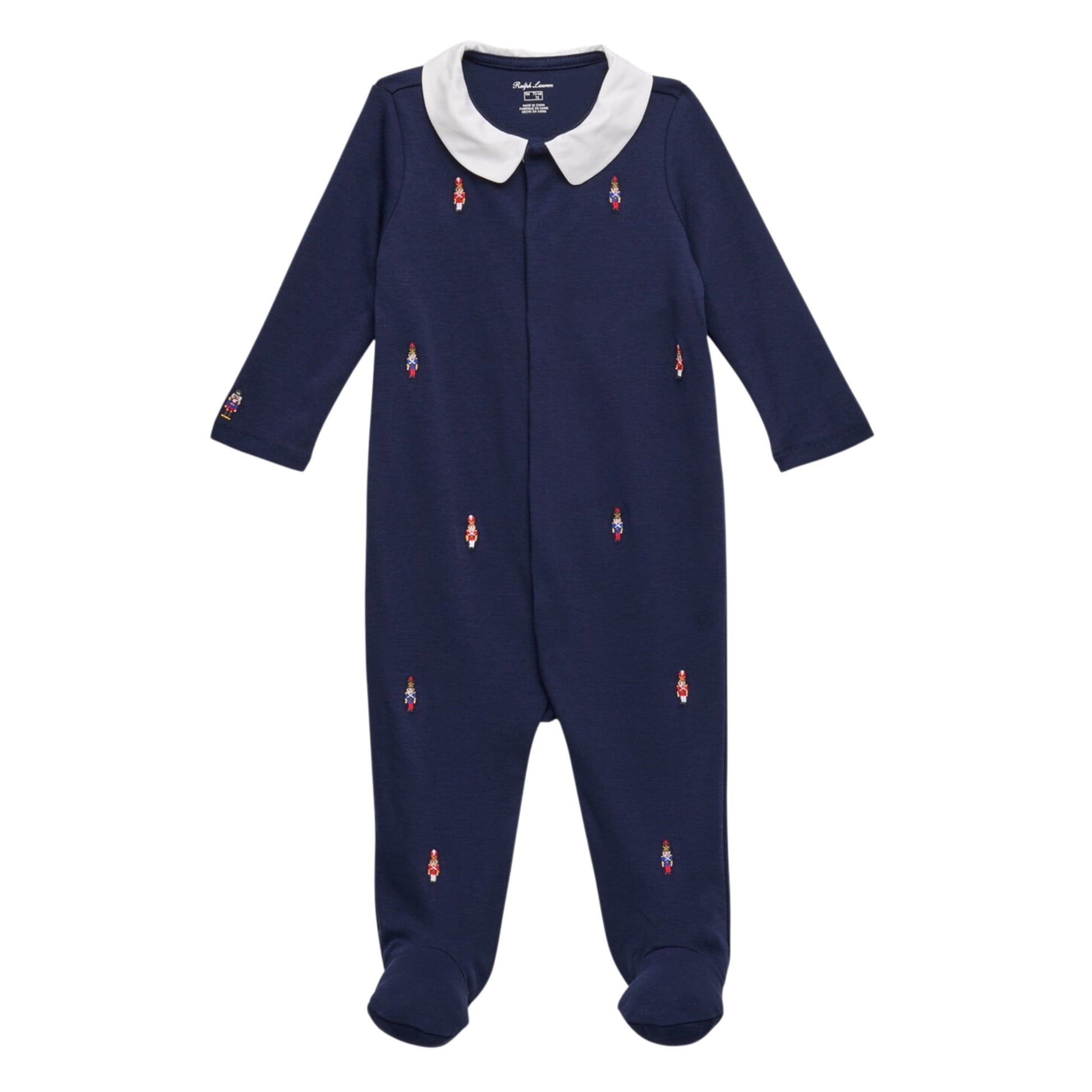 RALPH LAUREN Baby Boy 6 Month / Navy RALPH LAUREN -  Nutcracker Embroidered Footie