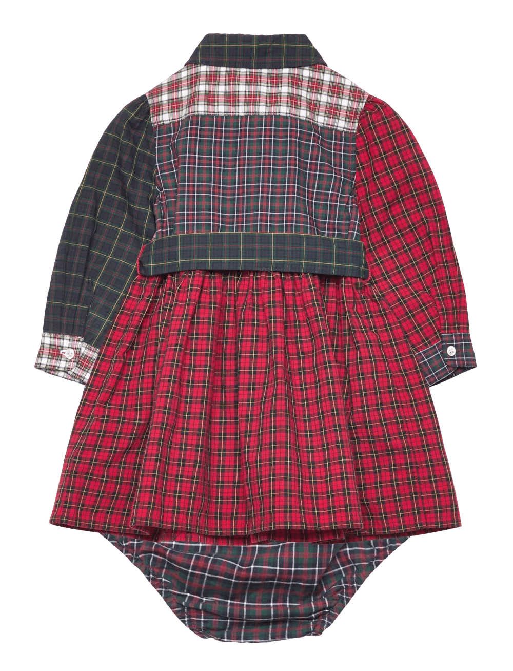 RALPH LAUREN Baby Girl 6 Month / Multi-Color RALPH LAUREN - BABY - Plaid Poplin Fun Shirtdress Bloomer