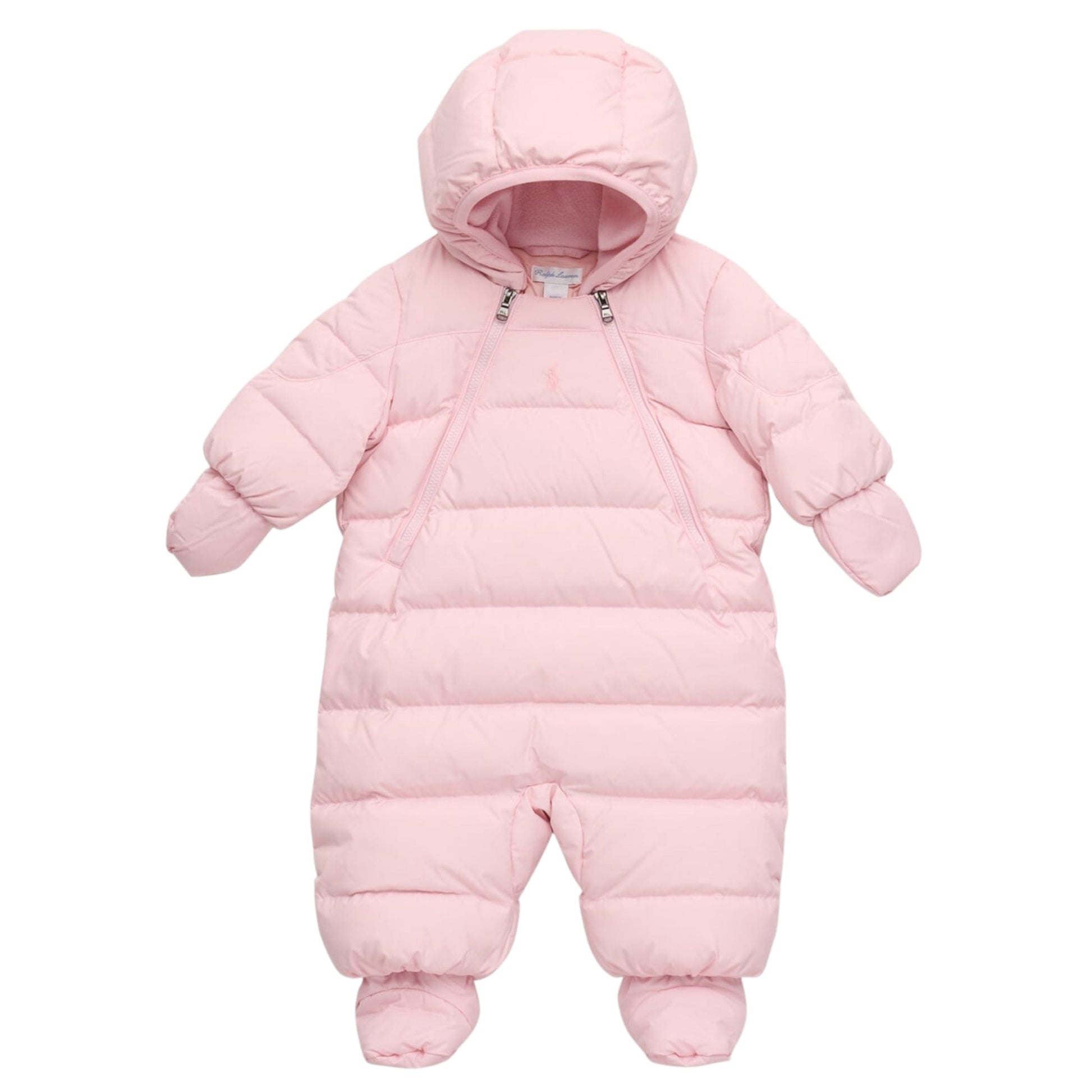 RALPH LAUREN Baby Girl 6 Month / Pink RALPH LAUREN - BABY - Water Repellent Hooded Bunting One Piece