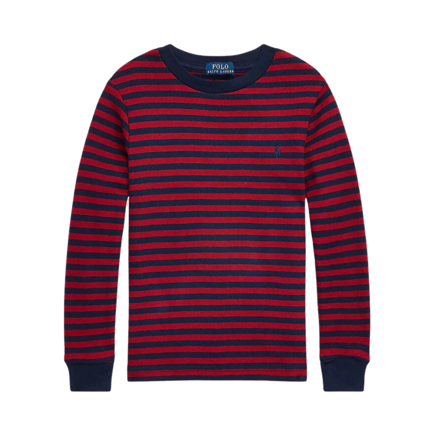 RALPH LAUREN Boys Tops 4 Years / Multi-Color RALPH LAUREN - Striped waffle cotton long sleeve Blouse