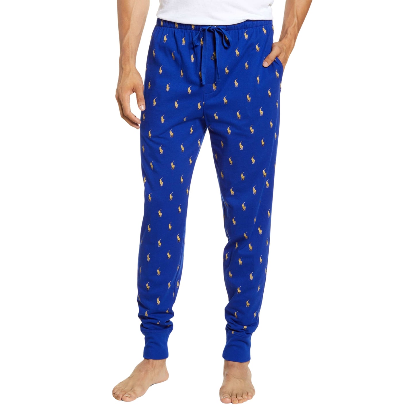 RALPH LAUREN Mens Bottoms XL / Blue RALPH LAUREN -  All Over Pony Player Knit Jogger