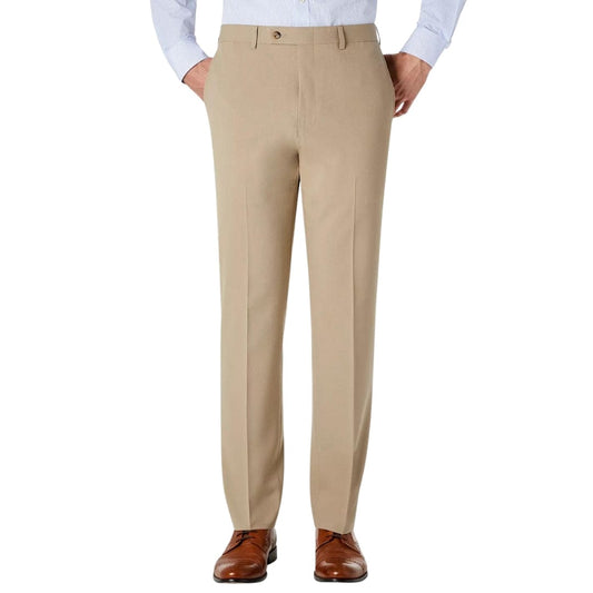 RALPH LAUREN Mens Bottoms L / Beige RALPH LAUREN - Classic-Fit Ultraflex Stretch Flat-Front Dress Pants