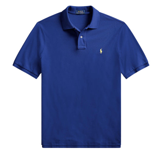RALPH LAUREN Mens Bottoms L / Blue RALPH LAUREN - Custom Slim Fit Mesh Polo Shirt
