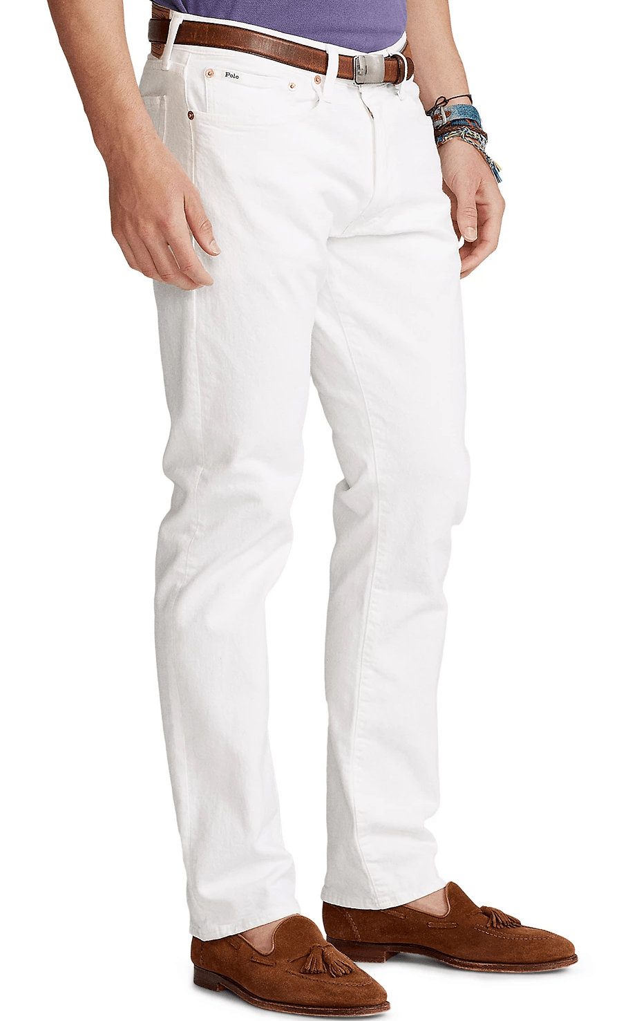 RALPH LAUREN Mens Bottoms L / White RALPH LAUREN - Varick Slim Straight Jeans