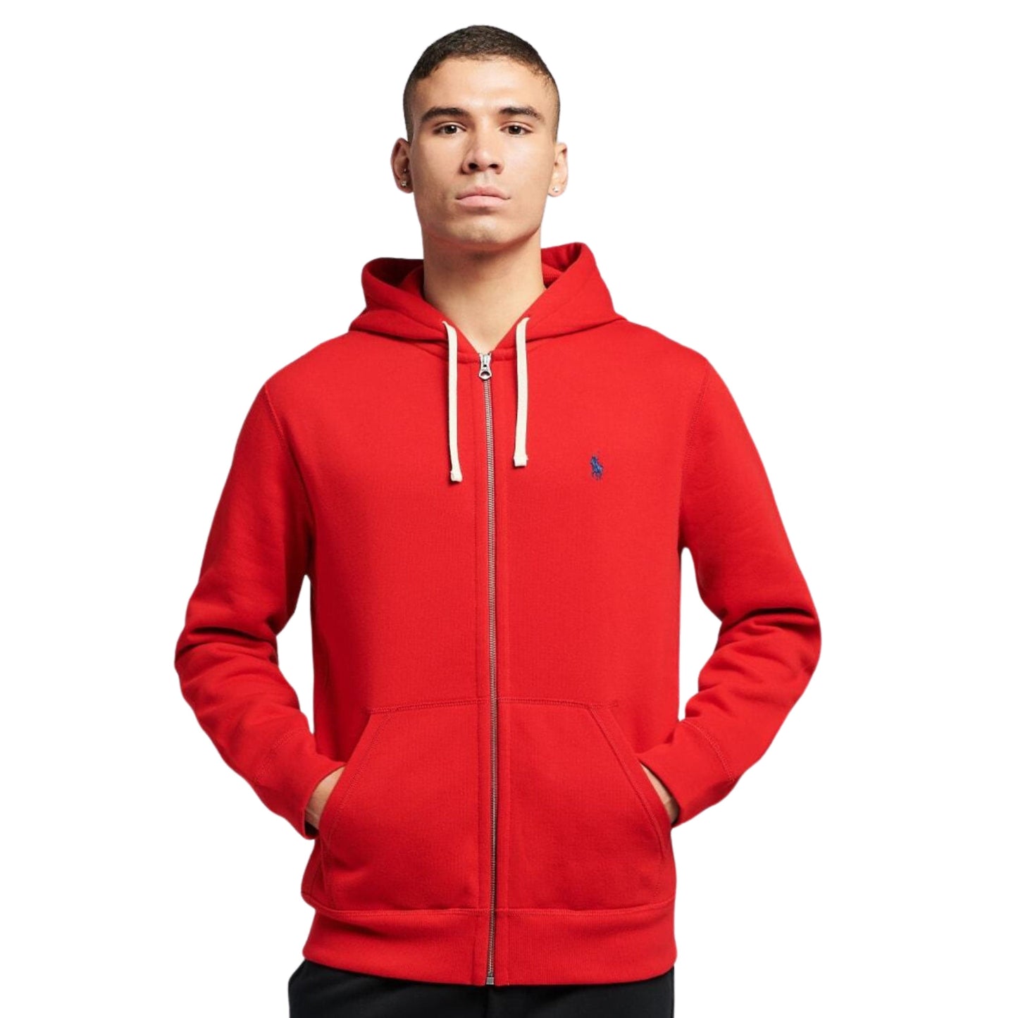 RALPH LAUREN Mens Jackets M / Red RALPH LAUREN - Classic Full-Zip Fleece Hoodie