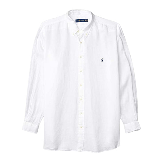 RALPH LAUREN Mens Tops XXXXXL / White RALPH LAUREN - Big & Tall Classic Fit Linen Shirt