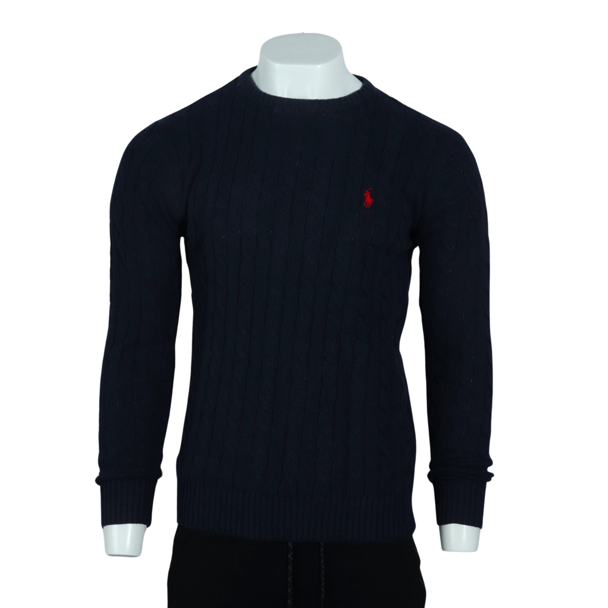 RALPH LAUREN Mens Tops L / Navy RALPH LAUREN - Cable knitted sweater