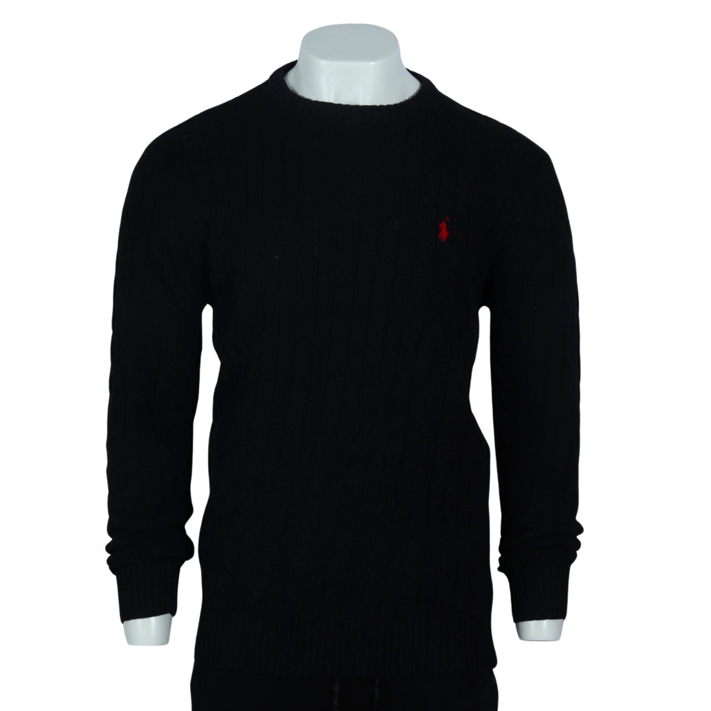 RALPH LAUREN Mens Tops XXL / Black RALPH LAUREN - Cable knitted sweater