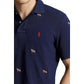 RALPH LAUREN Mens Tops M / Navy RALPH LAUREN -  Classic-Fit Flag Mesh Polo T-Shirt