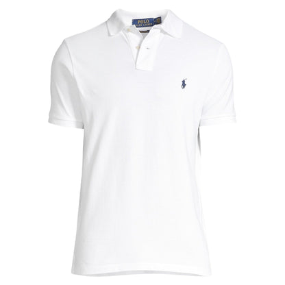 RALPH LAUREN Mens Tops M / White RALPH LAUREN -  Custom Slim Fit Mesh Polo