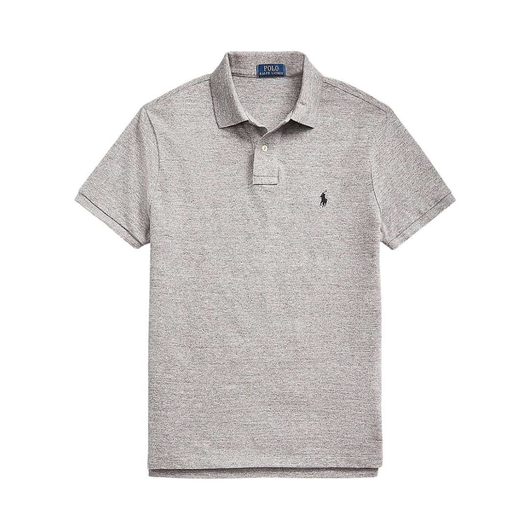 RALPH LAUREN Mens Tops L / Grey RALPH LAUREN -  Custom Slim Fit Mesh Polo