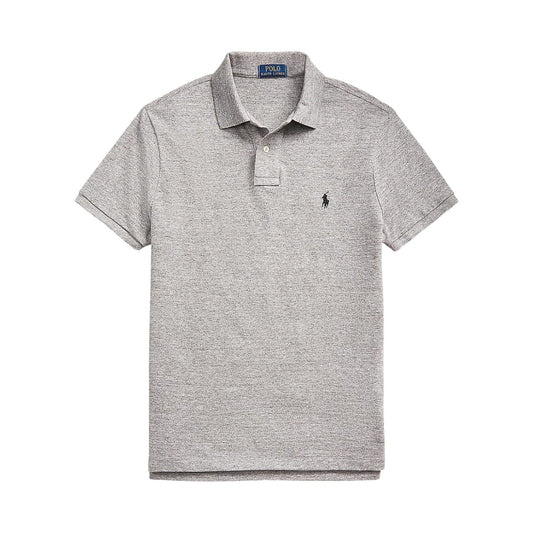 RALPH LAUREN Mens Tops L / Grey RALPH LAUREN -  Custom Slim Fit Mesh Polo