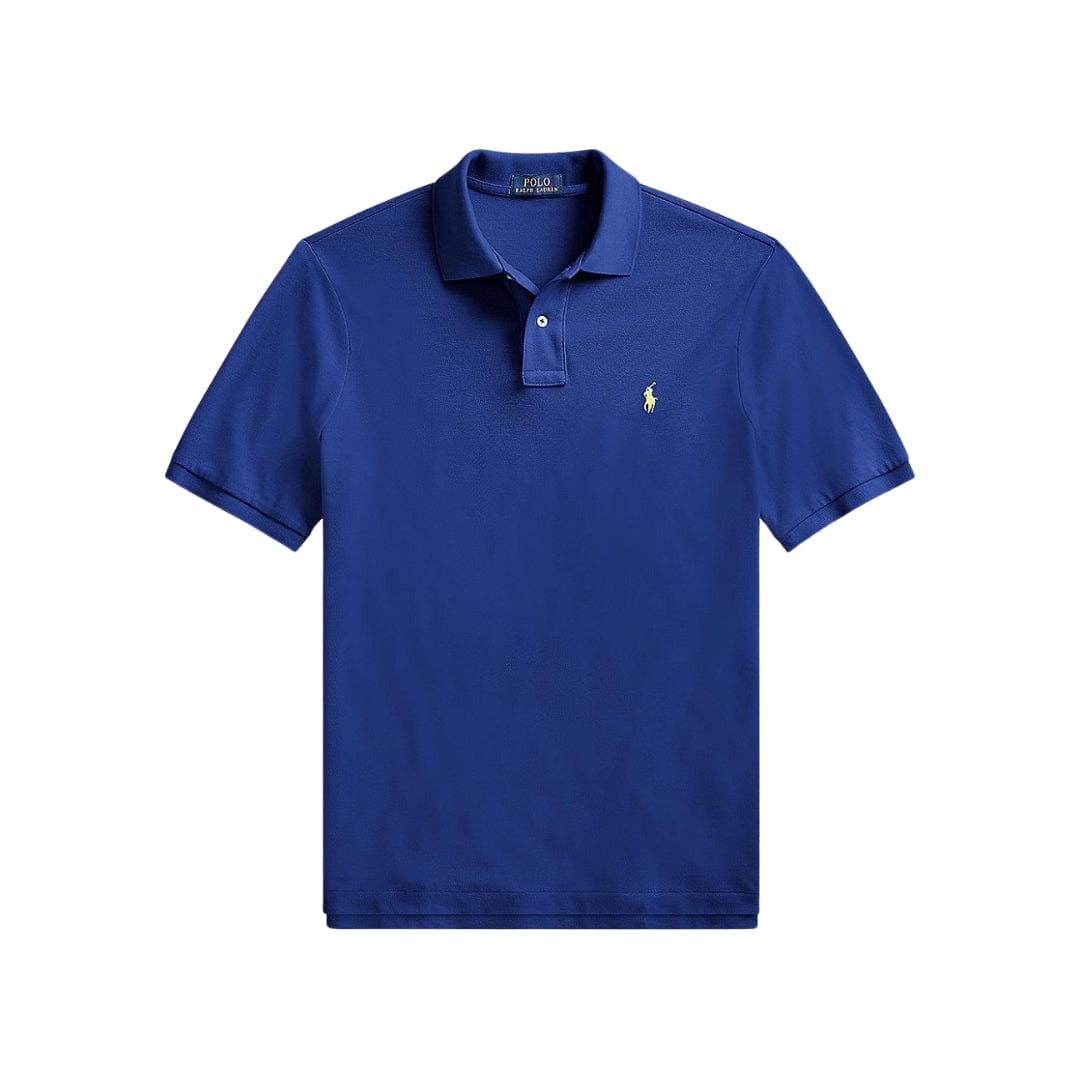 RALPH LAUREN Mens Tops S / Blue RALPH LAUREN - Custom Slim Fit Mesh Polo