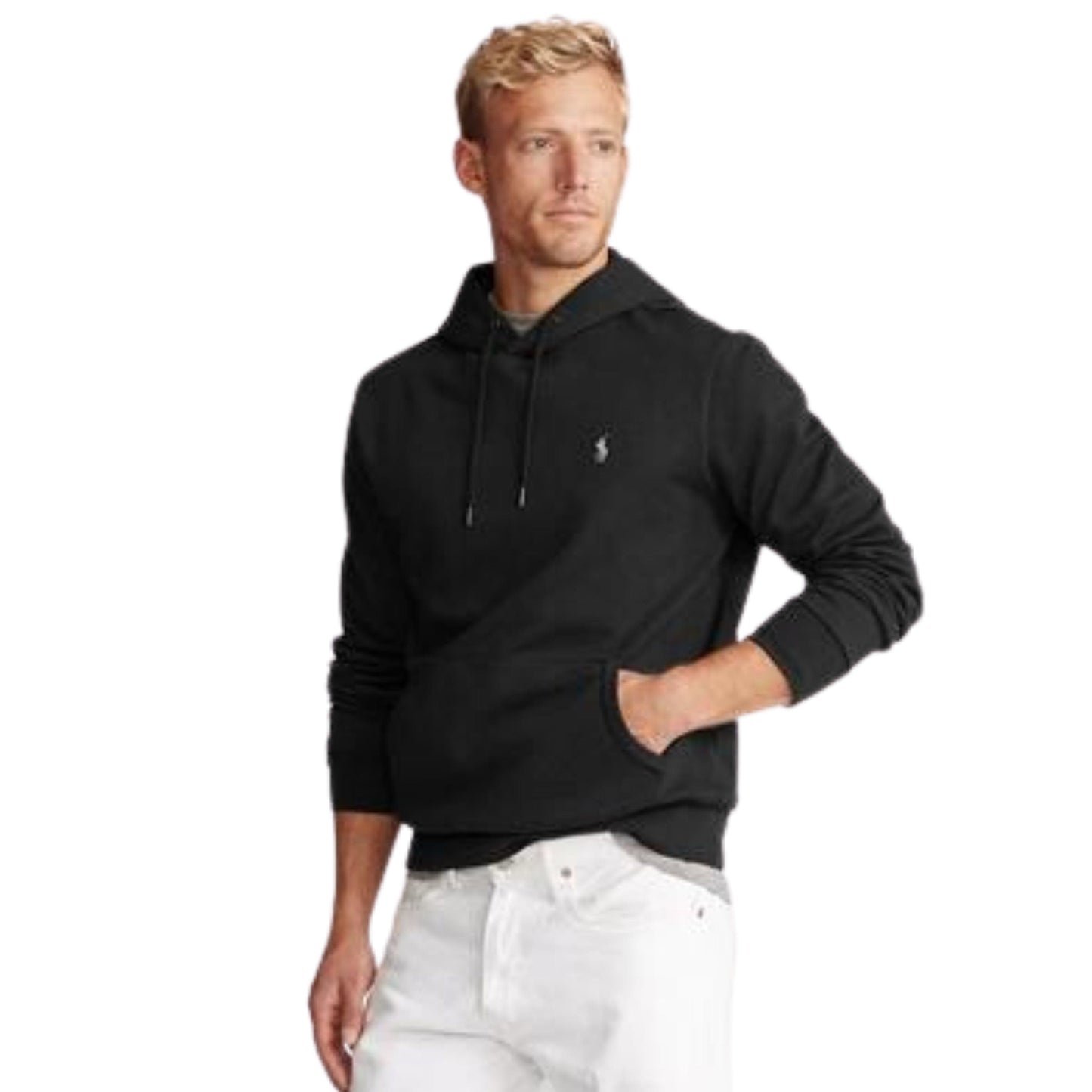 RALPH LAUREN Mens Tops S / Black RALPH LAUREN -  Double-Knit Hoodie