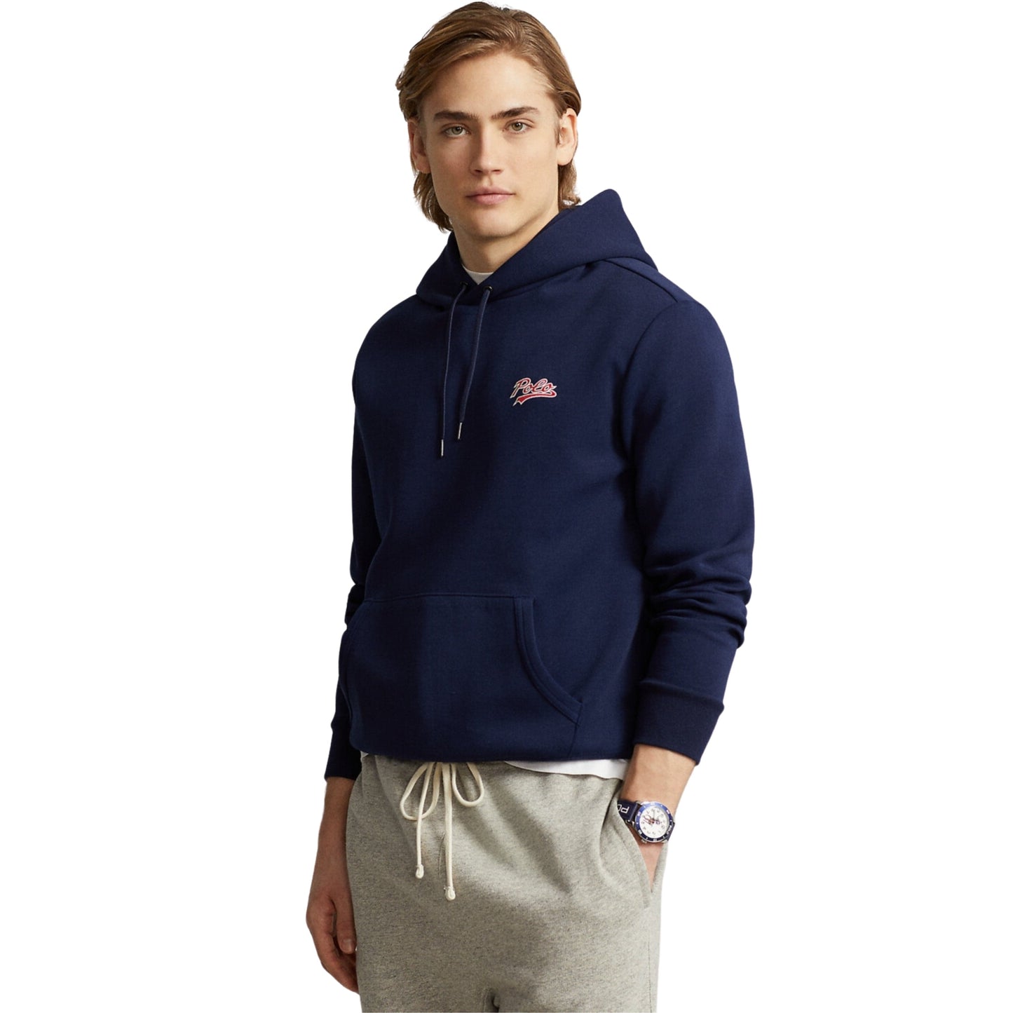 RALPH LAUREN Mens Tops S / Navy RALPH LAUREN -  Logo Double-Knit Hoodie