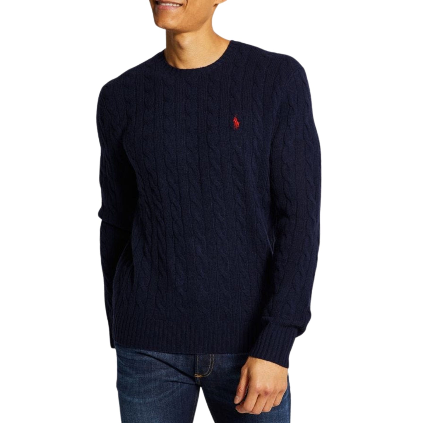 RALPH LAUREN Mens Tops RALPH LAUREN - Wool-Cashmere Cable-Knit Sweater