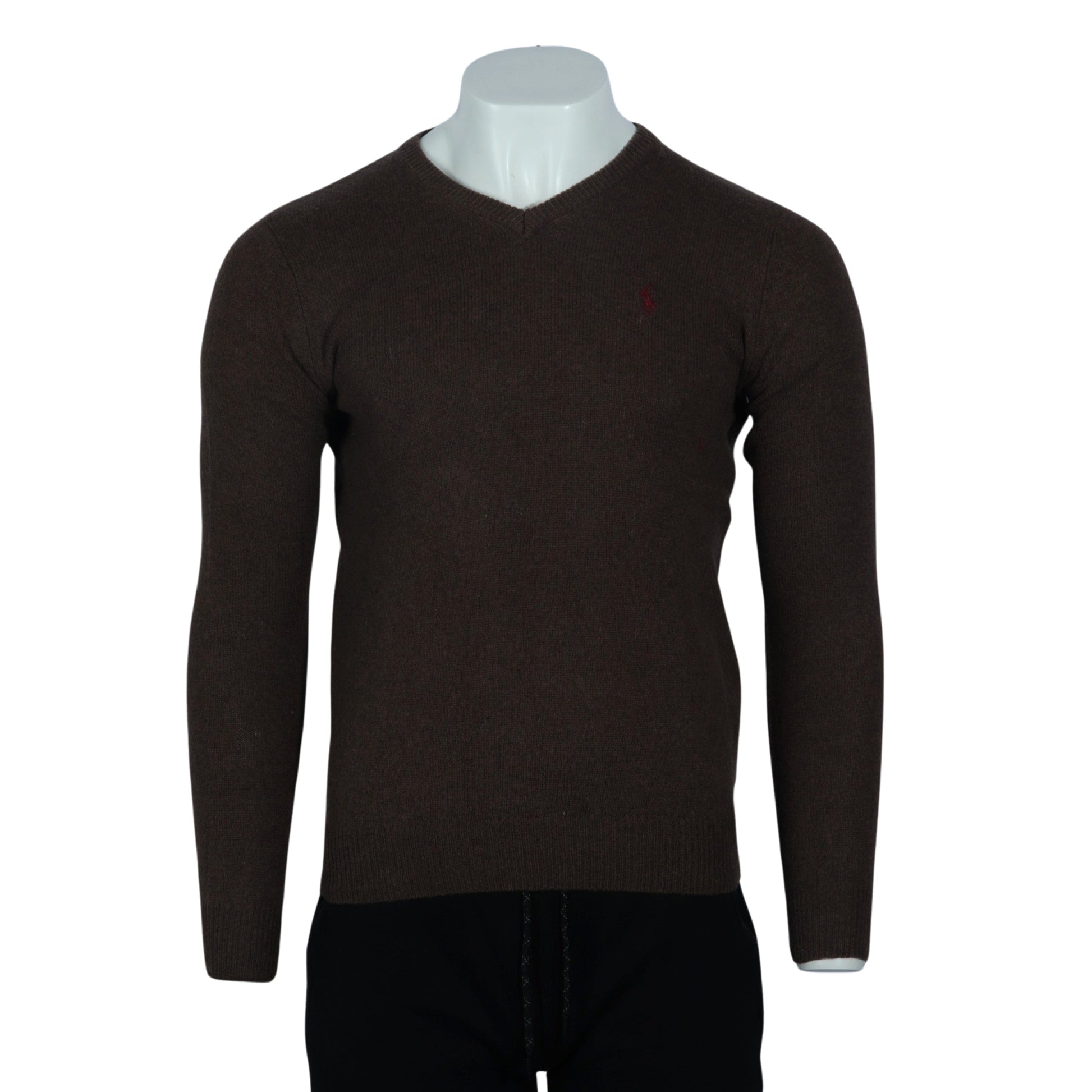 RALPH LAUREN Mens Tops M / Brown RALPH LAUREN -  Wool Polo sweater