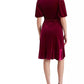 RALPH LAUREN Womens Dress L / Fuchsia RALPH LAUREN - Velvet Knee Cocktail and Party Dress