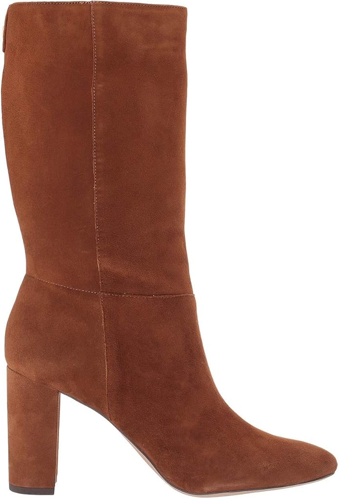 RALPH LAUREN Womens Shoes 39 / Brown RALPH LAUREN - Women's Suede High Heel Mid-Calf Boots