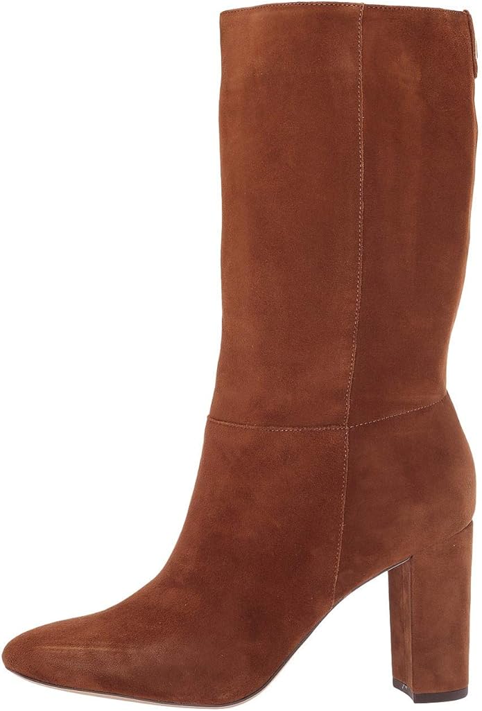 RALPH LAUREN Womens Shoes 39 / Brown RALPH LAUREN - Women's Suede High Heel Mid-Calf Boots