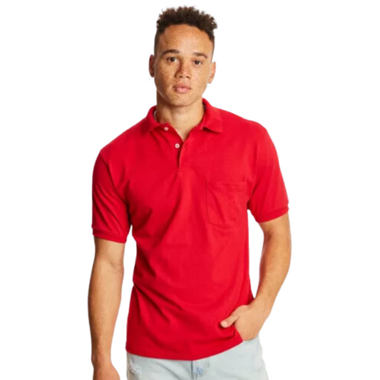 HANES -  Pocket Polo Shirt