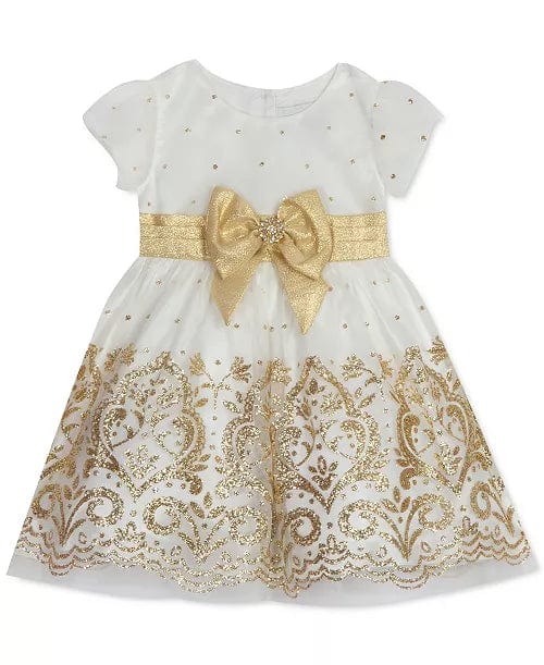 RARE EDITIONS Baby Girl 24 Month / Multi-Color RARE EDITIONS - BABY - Glitter-Mesh Dress With Panty
