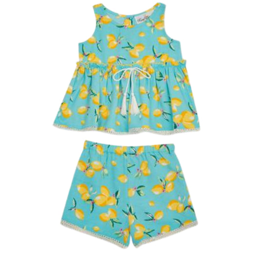 RARE EDITIONS Baby Girl 18 Month / Multi-Color RARE EDITIONS - Baby - Lemon-Print Top & Shorts Set