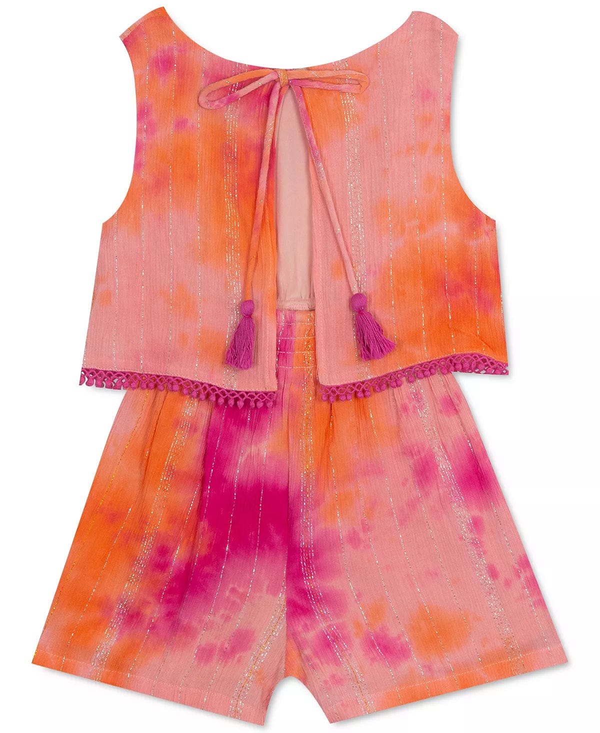 RARE EDITIONS Baby Girl 2 Years / Multi-Color RARE EDITIONS - Baby -  Lurex Tie Dye Popover Romper