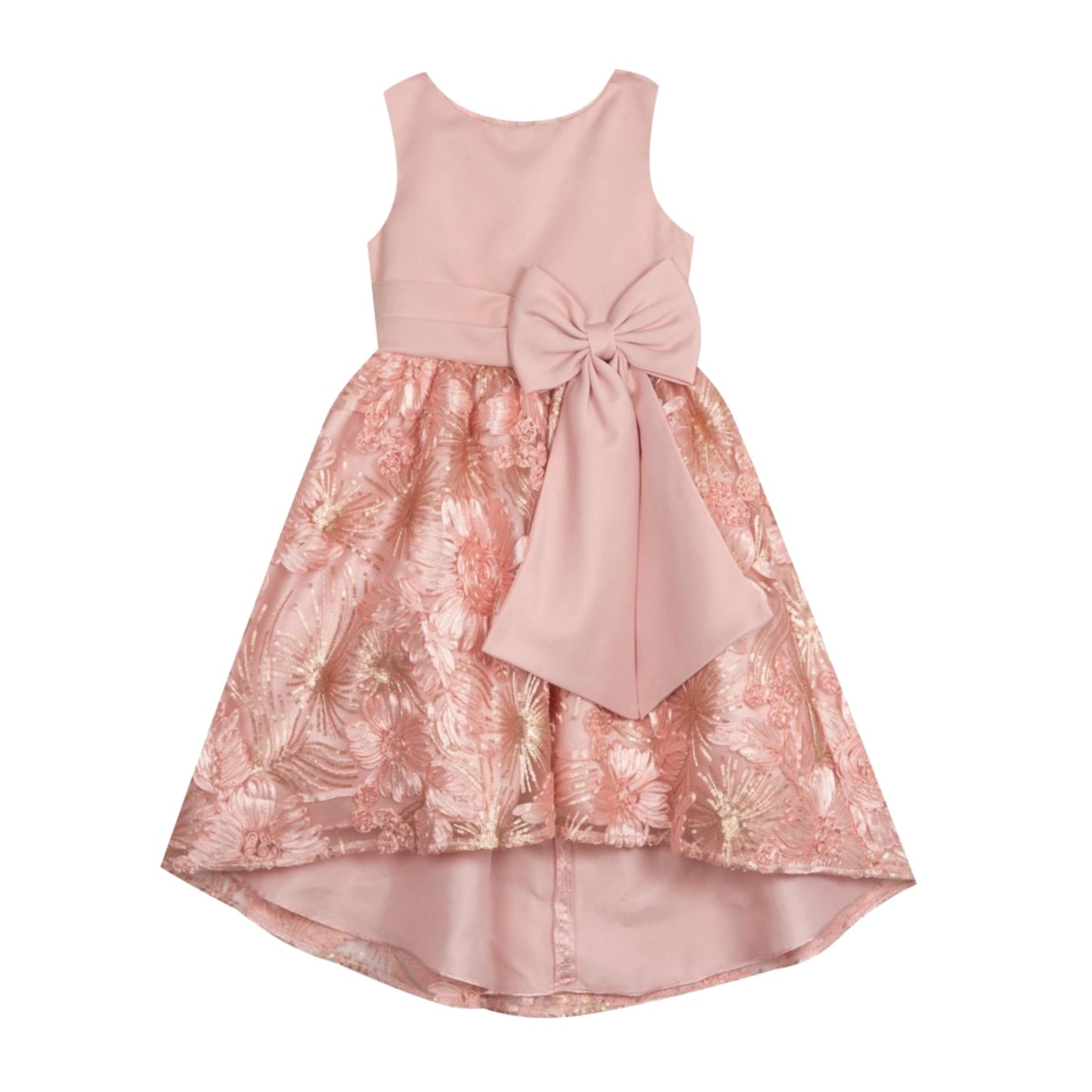RARE EDITIONS Baby Girl 2 Years / Pink RARE EDITIONS - Baby - Satin Bodice To Soutache Skirt With Satin Waistband