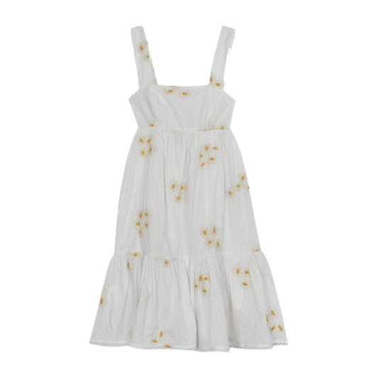 RARE EDITIONS Girls Dress L / White RARE EDITIONS - Kids - All Over Flowers Embroidery Sleeveless Sundress