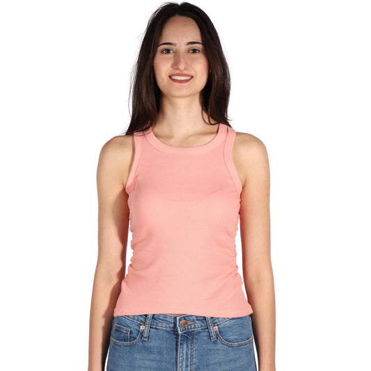 REBELLIOUS ONE Womens Tops XS / Coral REBELLIOUS ONE - Cinched Sides Tank Top