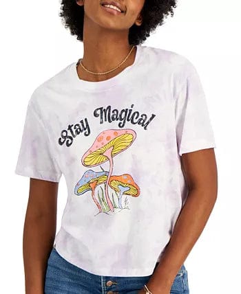 REBELLIOUS ONE Womens Tops XL / Multi-Color REBELLIOUS ONE - Stay Magical Tie-Dyed Graphic-Print Tee