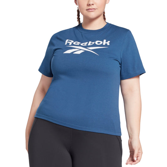 REEBOK Womens Tops XXXL / Blue REEBOK - Plus Size Logo T-Shirt