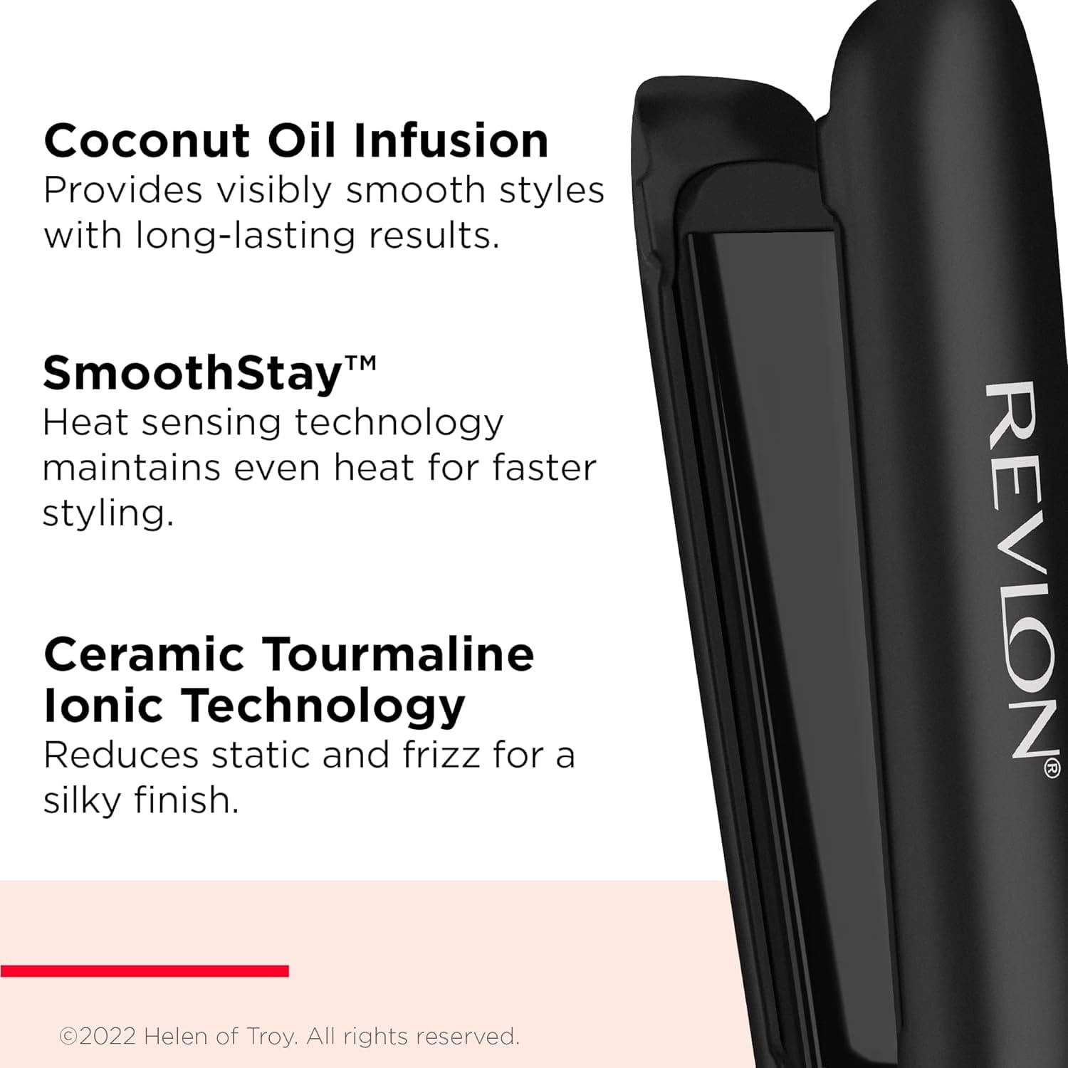 REVLON - SmoothStay 1'' Coconut Oil-Infused Straightener – Beyond ...