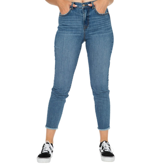 REWASH Womens Bottoms M / Blue REWASH - Vintage Hi-Rise Side Skinny Jeans
