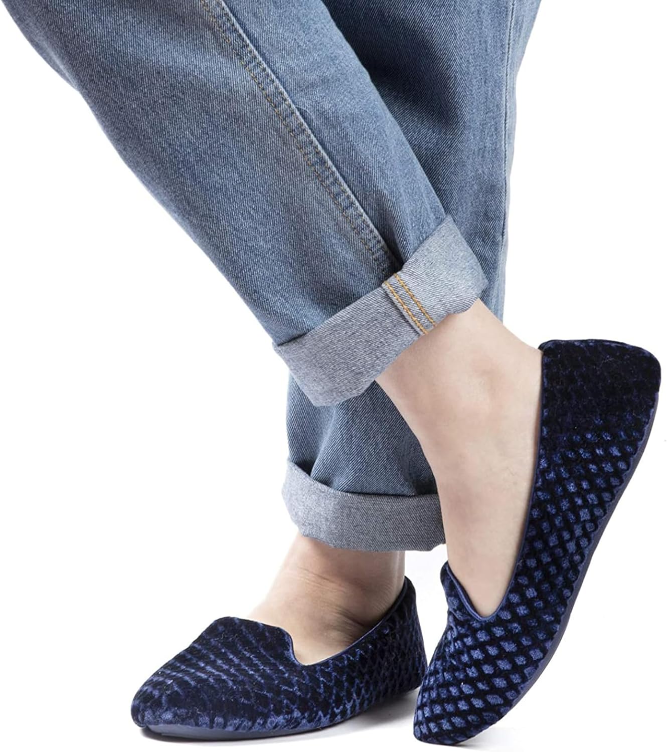 ROCK DOVE Womens shoes 39 / Navy ROCK DOVE -  Velour Memory Foam Slipper