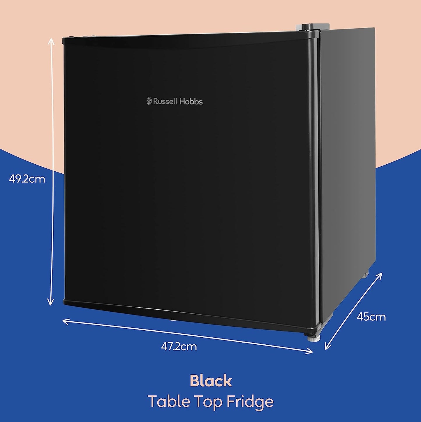 RUSSELL HOBBS Kitchen Appliances Black RUSSELL HOBBS - 43L Table Top F Energy Rating Fridge