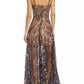 BRONX AND BANCO - Midnight Gold Sequin Sweetheart Evening Dress