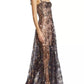 BRONX AND BANCO - Midnight Gold Sequin Sweetheart Evening Dress