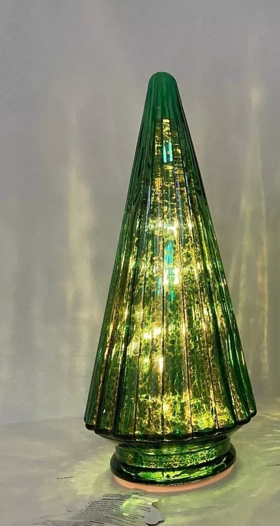 Light Green Glass Christmas Tree Cone-Shaped