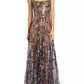 BRONX AND BANCO - Midnight Gold Sequin Sweetheart Evening Dress