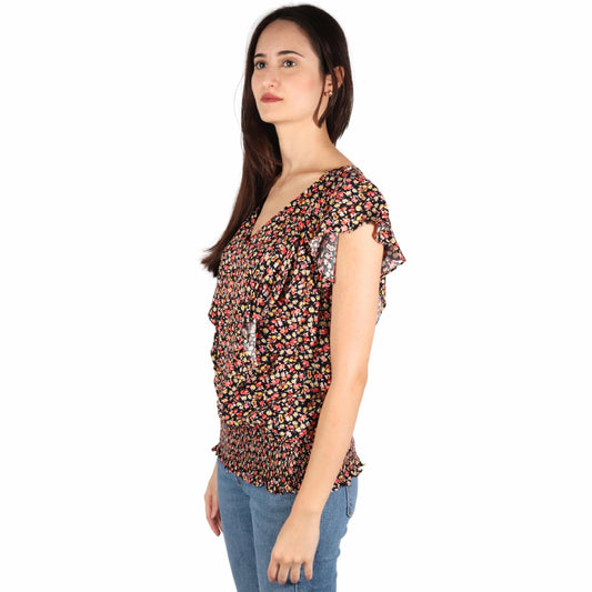 SAM AND JESS Womens Tops S / Multi-Color SAM AND JESS - Ruffled Floral Blouse