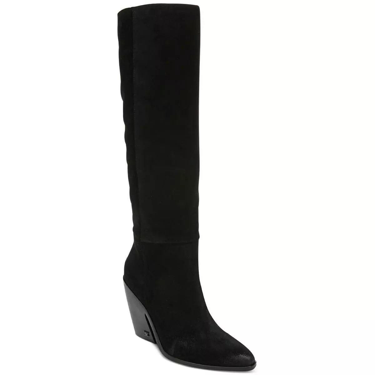 SAM EDELMAN Womens Shoes 35 / Black SAM EDELMAN - Annabel Zipper Almond Toe Knee Boot