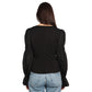 SCANLER DANKNESS Womens Tops S / Black SCANLER DANKNESS - Long Sleeve Shirt Square Neck